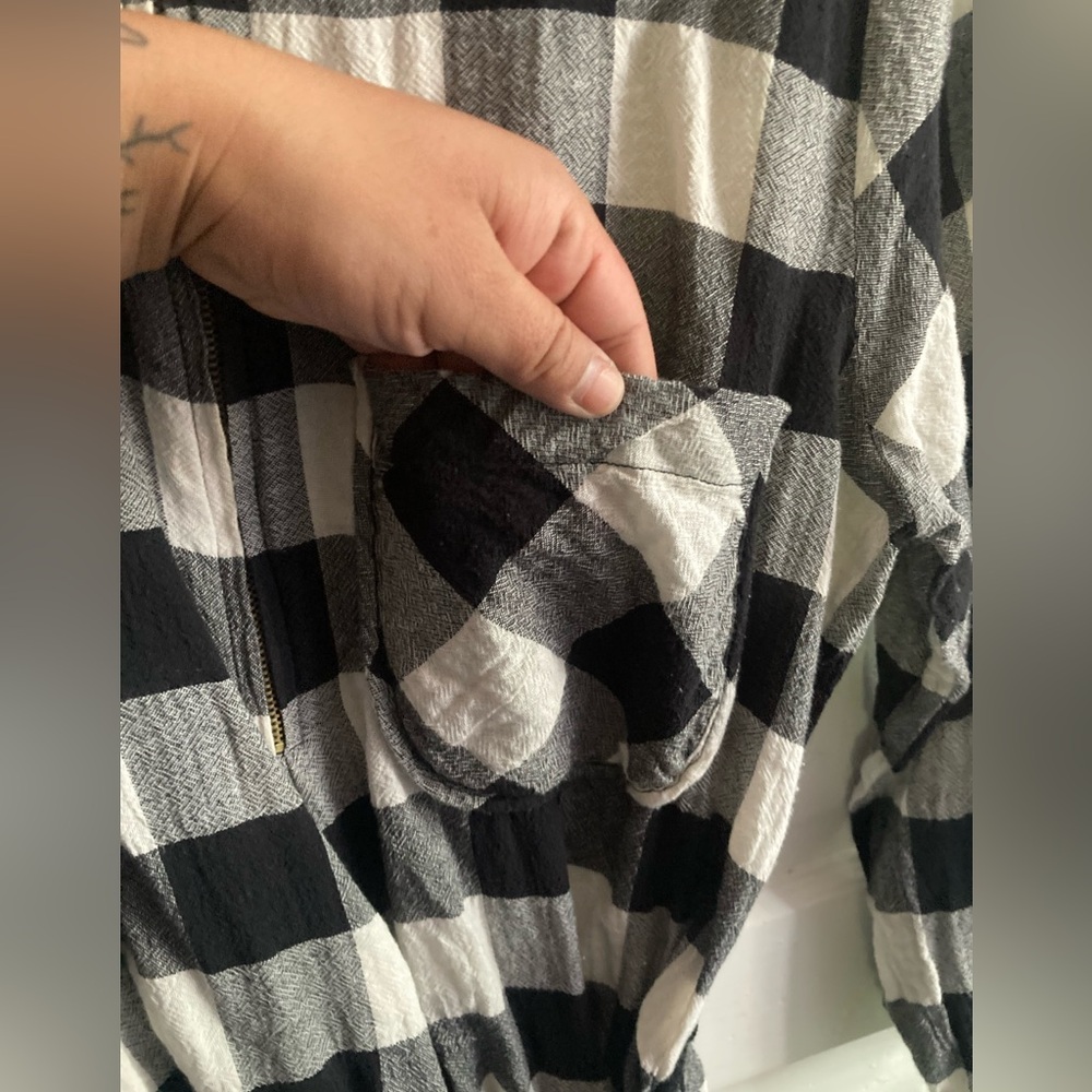 Zara Basic Black And White Button Mini Dress Tuni… - image 5